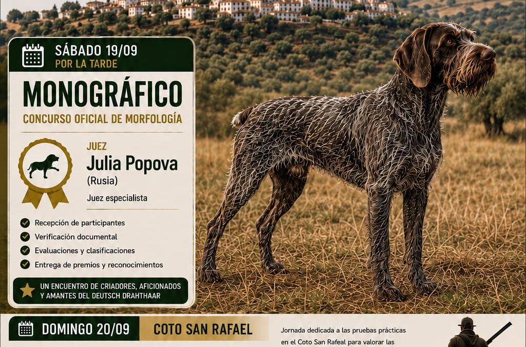 Monfráfica B 2026. Drahthaar y Pachones. Badolatosa (Sevilla) 19-20 Septiembre.